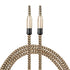 MECCANIXITY Aux Cable 3.5mm Male to Male, 5Ft Nylon Braided Hi-Fi Stereo Sound Cord for Earphones, Speakers