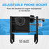 Phone Holder with Clamp for Golf Cart, All Metal Universal Handlebar Mount for Golf, Stroller, Bicycle, Wheelchair