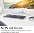 Macally Small Wireless Keyboard | Mini Keyboard for PC - Slim, Quiet & Portable for Laptop, Desktop PC, Surface
