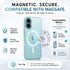 CRYSTALFY Grips by Brown Pattern Agate Round Shape Magnetic Crystal Phone Grip Holder & Expanding Kickstand-Natural
