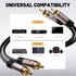 RCA Cable 100FT, 2RCA Male to 2RCA Male Stereo Audio Cable, Oxygen-Free Copper, Hi-Fi Sound