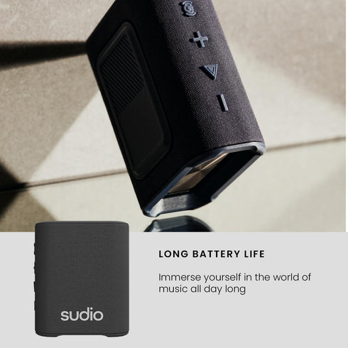 Sudio S2 Bluetooth Speaker, Loud Sound, Deeper Bass, IPX5 Waterproof, Portable Wireless Compact Speaker