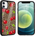 Leopard & Cherry Phone Case for iPhone 11, Shockproof TPU Bumper Hard Back Cover with Pretty Design
