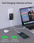 65W GaN USB C Charger, 3 Port Flat USB C Wall Charger, Fast Charging USB C Block, Slim PD3.0 & PPS, Foldable Plug
