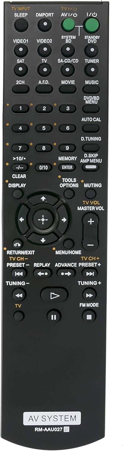 RM-AAU027 Remote for Sony Home Theatre System, Fit for RM-AAU021, HTSS2300/C, and More