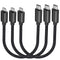 Pofesun USB C to Micro USB Cable 1FT, 3Pack Braided Fast Charging Cord Compatible with Samsung Galaxy S8, S9, Pixel