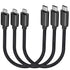 Pofesun USB C to Micro USB Cable 1FT, 3Pack Braided Fast Charging Cord Compatible with Samsung Galaxy S8, S9, Pixel