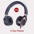 MONODEAL Active Noise Cancelling Headphones with Microphone, Folding Lightweight Travel Headsets, Hi-Fi Deep Bass