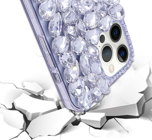 Bonitec Compatible with iPhone 13 Pro Max Case, 3D Glitter Sparkle Bling Luxury Shiny Crystal Rhinestone Cover