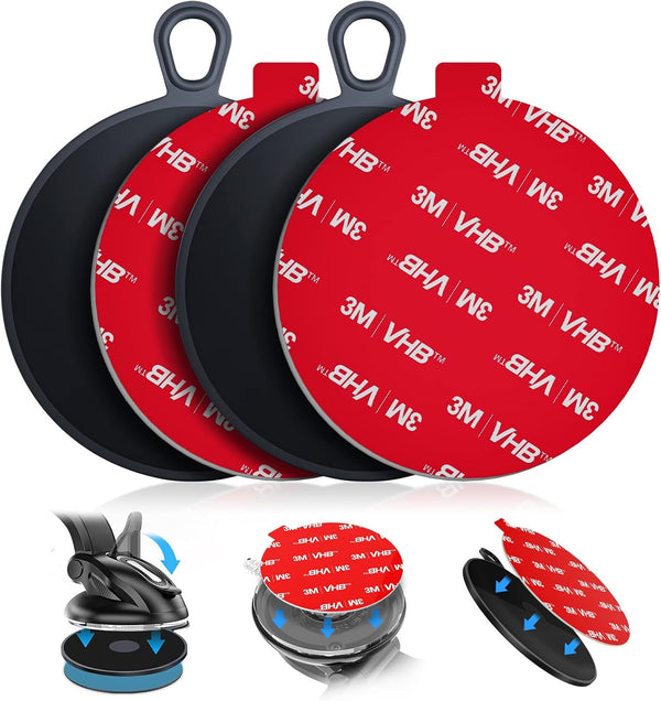 volport Dashboard Pad Mounting Disk for Suction Cup Phone Mount, 2.95in/75mm Sticky Adhesive Disc for Car Dash Cam GPS