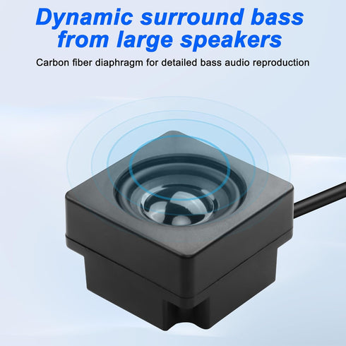 XMSJSIY Mini Computer Speaker for Desktop PC, USB Powered Stereo, 3.5mm TRS Input, Small Speakers, 1 Pair