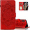 Premium Flip Wallet Phone Case for Samsung Galaxy A01, PU Leather Mandala Embossed Shockproof Cover with Kickstand