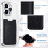 Phone Wallet Stick on, 2Pack Leather Credit Card Holder for Back of Phone Case, Double Pocket Sticker for iPhone,