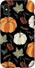 iPhone X/XS Case - Autumn Falling Leaves and Pumpkin Spice Harvest, Happy Fall Design