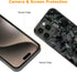 molzar Grip Series Case for iPhone 15 Pro Max with Real Forged Carbon Fiber, Glossy Black/Green