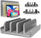 Vertical Laptop Stand Holder, 5 Slots, Aluminum Space-Saving Dock, Adjustable Size for Apple