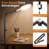 GSYXERGILES 10" 360Rotate Desk Ring Light, LED Ring Light for Desk with Clamp, & Flexible Height Full-Screen Overhead