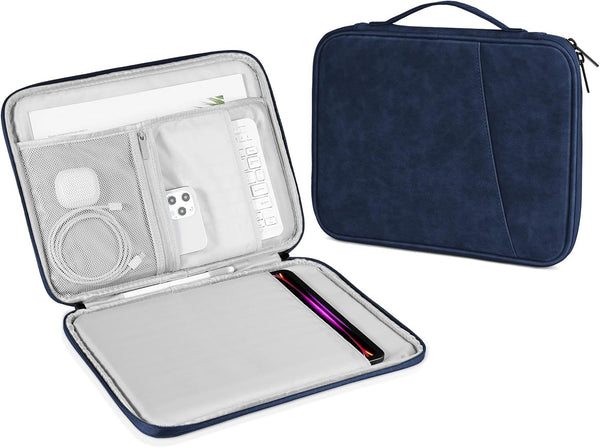 DTTO Waterproof Tablet Sleeve Bag for New 13 Inch iPad Pro M4/iPad Air M2 2024, Navy Blue Travel Case