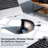 Stylish Ergonomic Optical Wireless Mouse, Rechargeable 2.4G Vertical Mice, Cordless with USB Receiver, 800/1200/1600