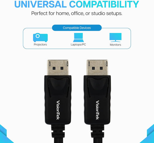 Visiontek DisplayPort to DisplayPort (M/M) 2 Meter Cable (901211)