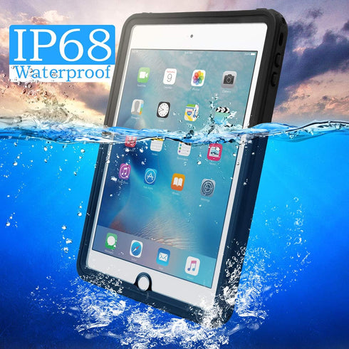 AICase iPad Mini 4, Rugged Shockproof IP68 Waterproof Case with Built-in Screen Protector and Lanyard