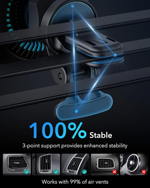 ESR for MagSafe Car Mount Charger with CryoBoost, Phone Cooling MagSafe Car Charger, Magnetic Wireless Car Charger, Air