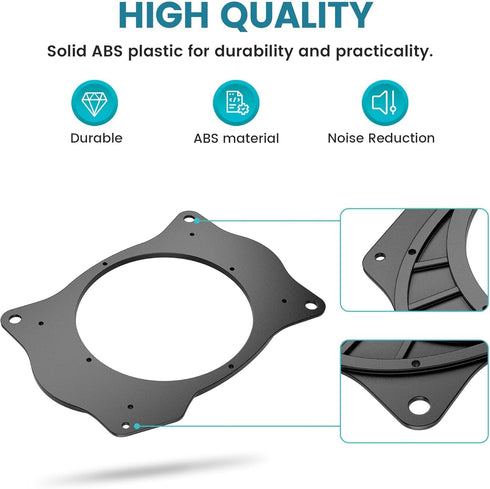 NuIth Rear Deck 6x9 to 6.5 inch Speaker Adapter Spacer Rings for Toyota 02-11 Camry/03-13 Corolla/07-15 Yaris/04-09