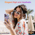 EYZUTAK iPhone 13 Pro Max Case, Colorful Retro Oil Painting Flower Moon Pattern, Stylish Durable TPU Cover - Purple