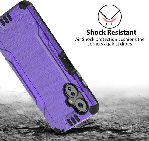 TJS Boost Mobile Celero 5G 2024 (3rd Version) Case, with Tempered Glass Screen Protector, Magnetic Support Hybrid
