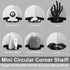 Homakover 2 Pack Acrylic Mini Circular Corner Shelf Mount for Security Cameras, Baby Monitors, Plants & More, Universal