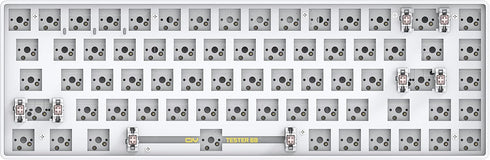 FKZ TESTER68 65% Mechanical Keyboard Kit, Wireless Bluetooth 5.0/2.4G Receiver Modes, Hotswap Switch Socket (White)