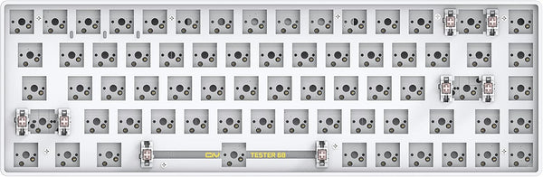 FKZ TESTER68 65% Mechanical Keyboard Kit, Wireless Bluetooth 5.0/2.4G Receiver Modes, Hotswap Switch Socket (White)