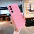 Compatible with Samsung Galaxy S23 FE Case, Cute Neon Bright Color Glitter Bling Thin Slim Shockproof Case, Pink