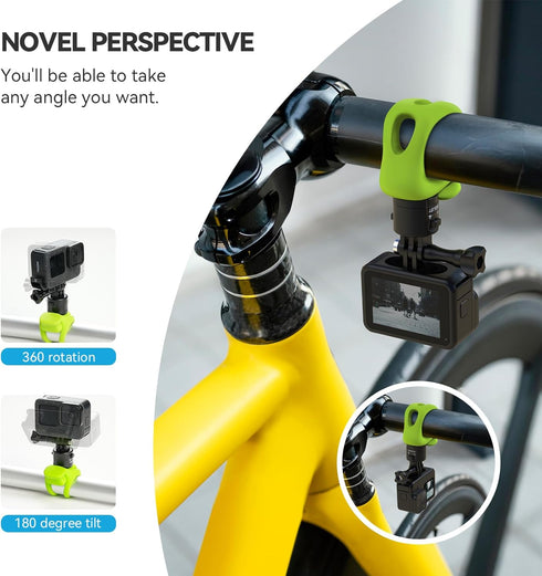 TELESIN S2 Camera 360 Flexible Mount Band Wrap for Hero 12 11 10 9 8 7, Insta360 X3 X4, DJI Action 4
