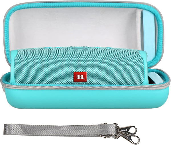 Mchoi Hard Portable Case for JBL Charge 4 / Charge 5 Waterproof Bluetooth Speaker, Teal, with Shoulder Strap, Case Only