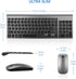 TopMate Wireless Keyboard and Mouse Combo, Ultra Slim 2.4G Silent USB Mouse and Scissor Switch Keyboard Set, Gray Black