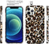 J.west Leopard Case for iPhone 12 Pro Max, Luxury Sparkle Cheetah Print Design, Soft Silicone Cover with TPU Bumper