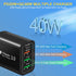 40W QC3.0 USB C Wall Charger, CARZONJX 4 Port PD+QC Power Adapter Fast Charging Blocks USB C Brick Multiport Cube for iPhone 15 14 13 12 11 XS XR X 8, iPad, Galaxy, Tablet, Notebook