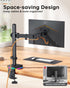 H&C(hcck&Cllassp) 3 13"-27" 17.6lbs, 75x75mm 100x100mm, RGB Single Monitor Stand, Monitor Arm with USB Ports, Charging