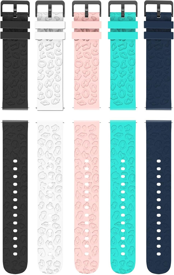 Smartwatch Accessories for iTech Fusion 2 / 2S / 2R, 20mm Silicone Watch Band Quick Release Straps, 5 Pack