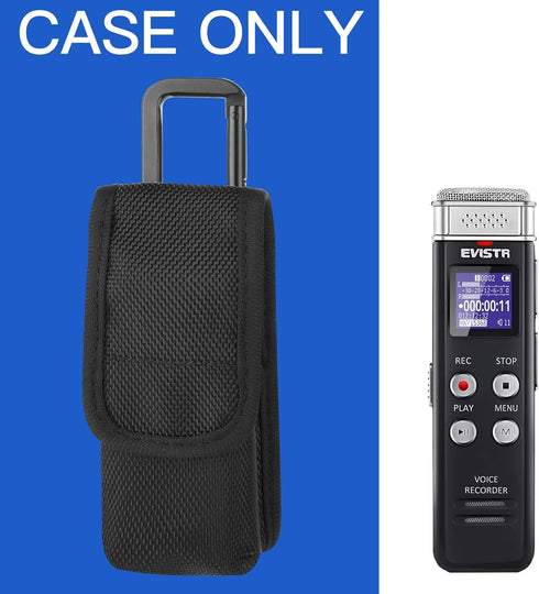 Homakover 1680D 16GB, ICD-UX570, PX370/470/560 MP3 Carrying Case for Digital Voice Recorders, Hard Bag with Carabiner