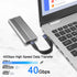 QIANRENON 240W USB4.0 C 90°Angle PD Fast Charging Short Cable, Type C 4.0 Male to Right Angle C Male Flat Flexible Data