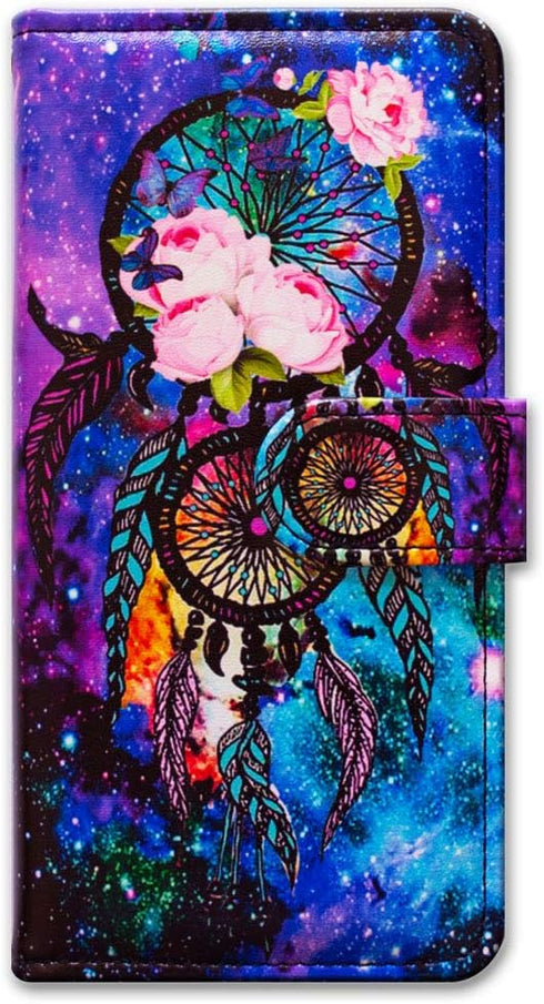 Case for Samsung Galaxy A02s, Dream Catcher Galaxy Sky Leather Flip Phone Case with Card Slot and Kickstand