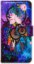 Case for Samsung Galaxy A02s, Dream Catcher Galaxy Sky Leather Flip Phone Case with Card Slot and Kickstand
