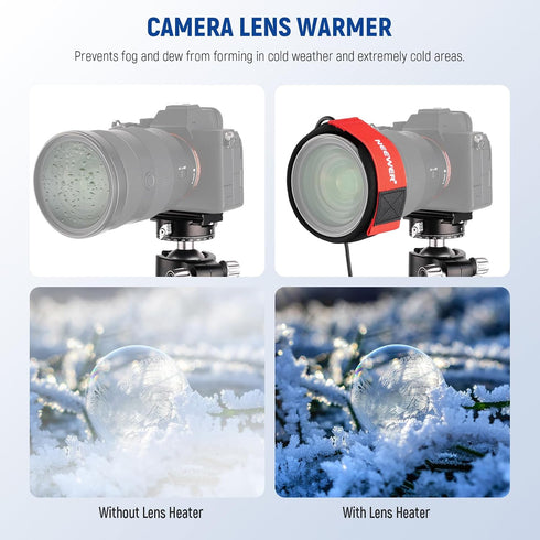 20"/500mm 3 Settings, HW-20B NEEWER USB Lens Heater Warmer with Temperature Dew Heater Strip Prevents Dew Fog