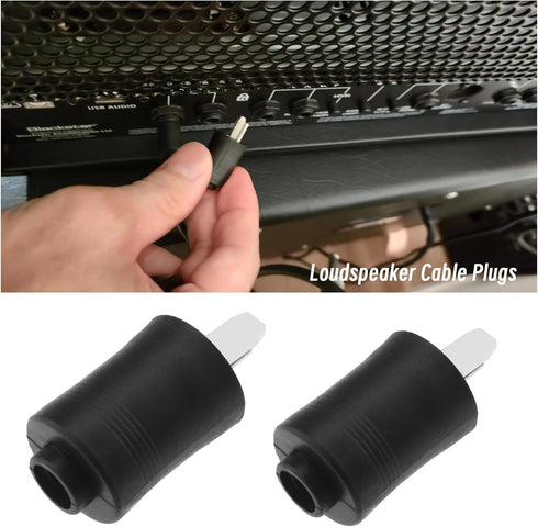 eMagTech 10PCS 2 Pin DIN Male Speaker Plug Loudspeaker Cable Plug for Loudspeakers, Amplifiers, Subwoofer, PC, DVD