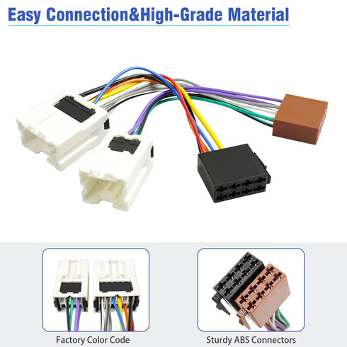 1995-2008,Compatible 1990-2008,10Pin 6Pin ISO Radio Wiring Harness for Nissan Stereo Wire Adapter with Infiniti Radio
