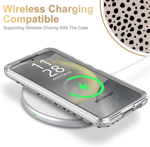 MERRO Case for Samsung Galaxy S24 Plus, Ultimate Durable Cover, Stylish Protective Phone Case 6.2" Elegant Cheetah