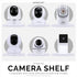 Screwless Wall Mount Small Shelf for Baby Monitors and Security Cameras, Easy Install, No Mess Shelves
