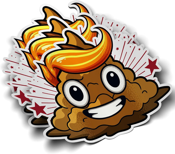3PCS Potty Training Sticker | Funny Poop Emoji Sticker, Waterproof Vinyl Decals